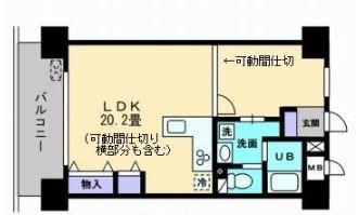 アルティザ倉敷(1LDK/7階)の間取り写真