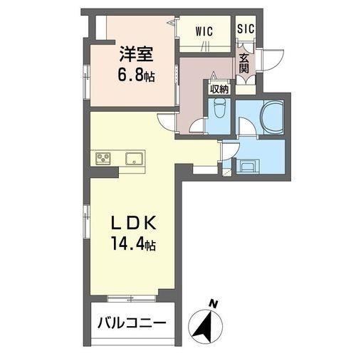 サンドミール(1LDK/3階)の間取り写真