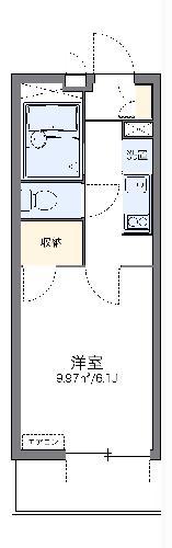レオパレストウィンクル妙典C(1K/1階)の間取り写真