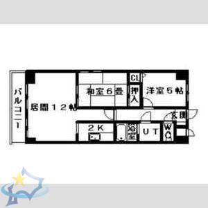 マイン中島公園(3LDK/5階)の間取り写真