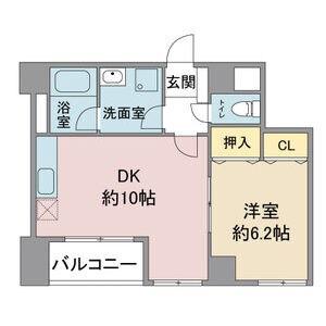 CASA NISHIKAWA(1LDK/3階)の間取り写真