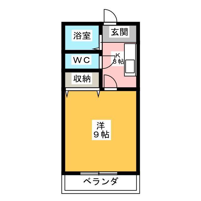 ナイスコート25(1K/2階)の間取り写真