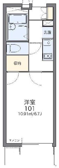 レオパレスT&K(1K/3階)の間取り写真