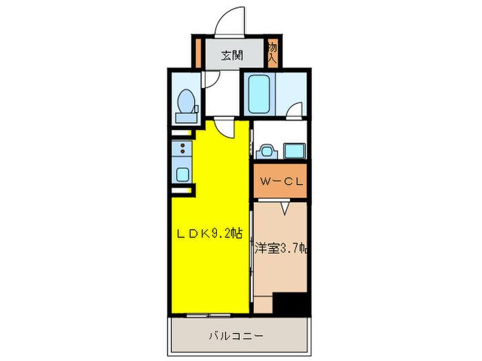 CINNAMON COURT(1LDK/3階)の間取り写真