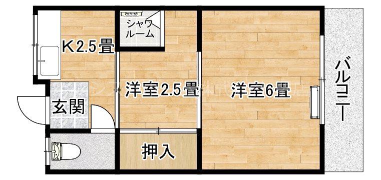 TZ北清水(2K/1階)の間取り写真