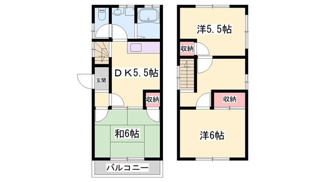 エステートピア木村(3DK/1階)の間取り写真
