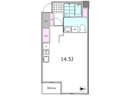 レオパード浅草(ワンルーム/7階)の間取り写真