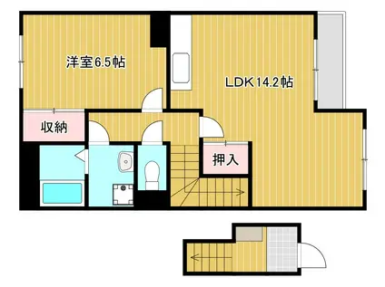 スターテラス22(1LDK/2階)の間取り写真