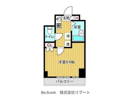 レジディア行徳(1K/2階)の間取り写真