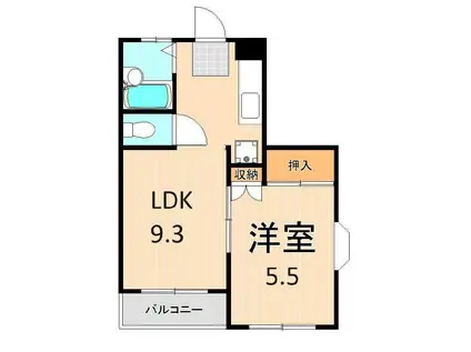 ハイツイレブン(1LDK/2階)の間取り写真