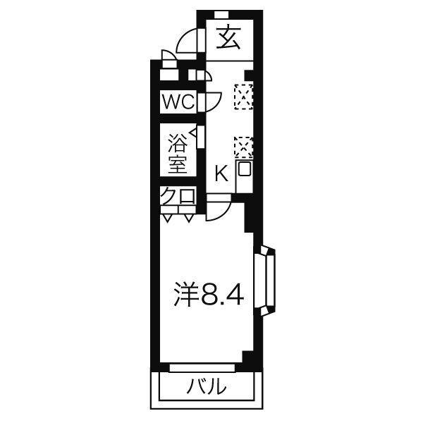 ハイツうみ(1K/1階)の間取り写真