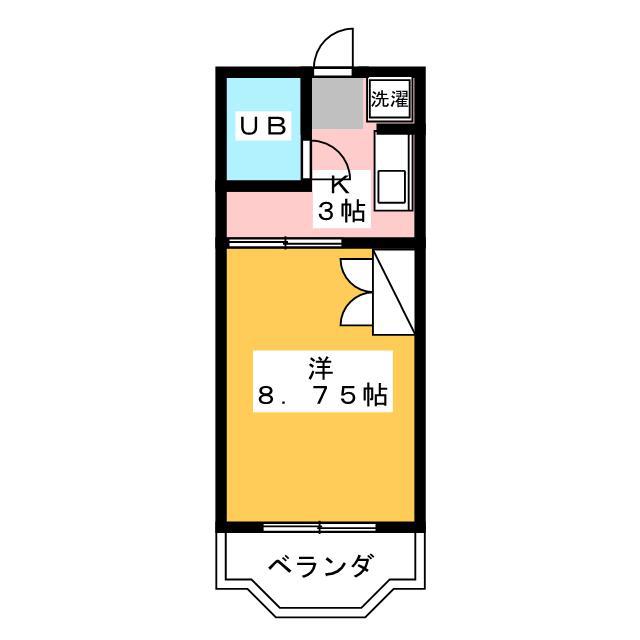 サンビレッジ(1K/3階)の間取り写真
