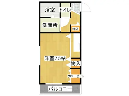 ドミナント竜ヶ崎(1K/3階)の間取り写真