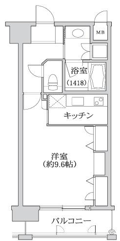 KAISEI新神戸第2ウエスト(1K/6階)の間取り写真