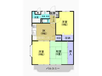 メゾン田中(3DK/3階)の間取り写真