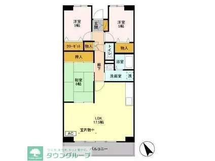 エスポワール八千代(3LDK/4階)の間取り写真