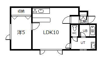アーバン4・6(1LDK/2階)の間取り写真