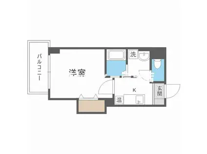 みおつくし岸里III(1K/4階)の間取り写真