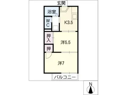 OM-2(2K/1階)の間取り写真