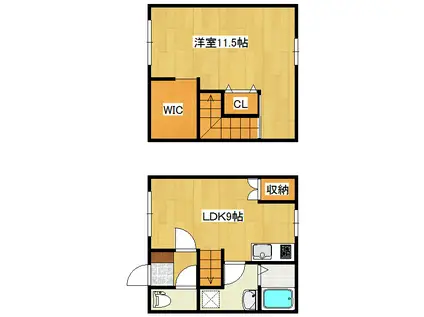 コーポマルミ(1LDK/1階)の間取り写真