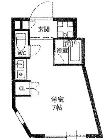 ファインハイム(ワンルーム/3階)の間取り写真