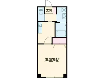 クロッシュ島瀬(1K/4階)の間取り写真