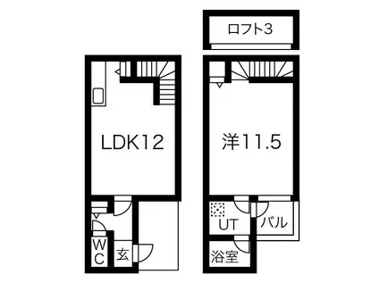 STANFORD SQUARE(1LDK/1階)の間取り写真