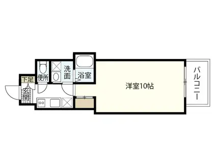 セラム白島九軒町(1K/2階)の間取り写真