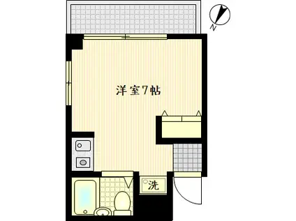 昭和ロード浜町(ワンルーム/3階)の間取り写真