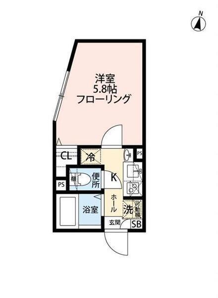 グランクオール東立石(1K/3階)の間取り写真