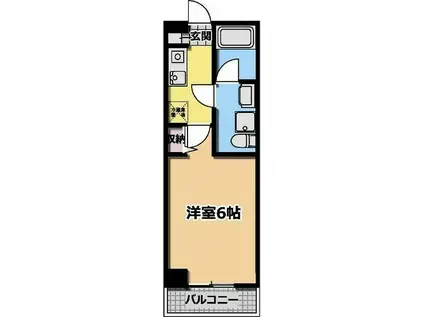 ラ・ヴィスタ西新宿(1K/9階)の間取り写真