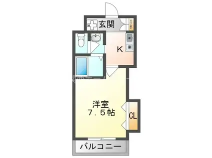 M´プラザ門真駅前(1K/9階)の間取り写真