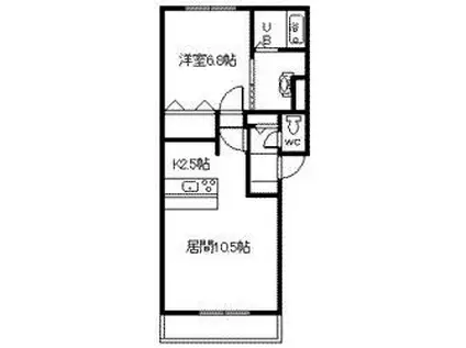 エスティアイシス(1LDK/3階)の間取り写真