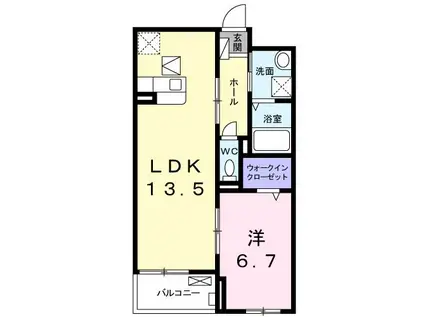 GRACE鴻池(1LDK/1階)の間取り写真