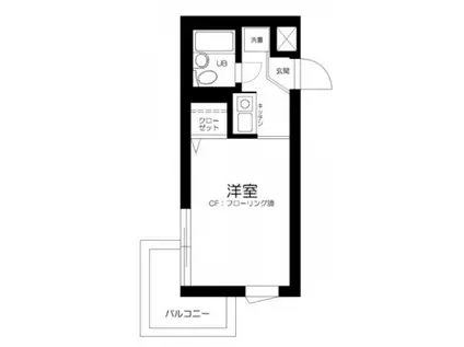 ジョイフル中野中央(ワンルーム/2階)の間取り写真