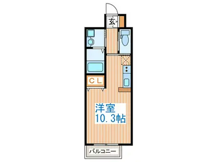 プランドールアヴァンス(ワンルーム/3階)の間取り写真