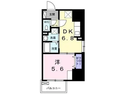 イーステージ新御徒町(1DK/4階)の間取り写真