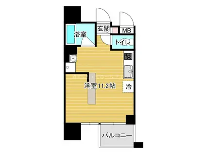 DUUBLE NINE RESIDENCE TENNOUJIMINAM(ワンルーム/8階)の間取り写真
