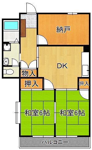 シャトレ熊西III(3DK/5階)の間取り写真
