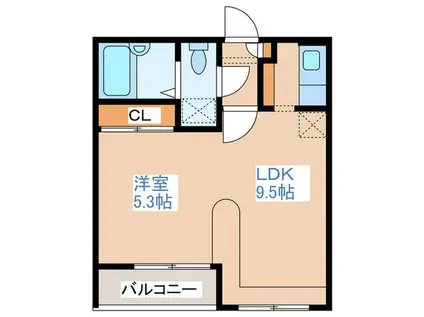 HOUSE OF LIZA 平岸壱番館(1LDK/2階)の間取り写真