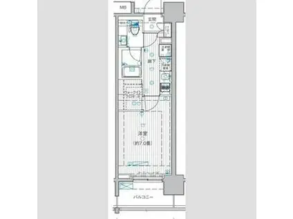 ル・リオン豊洲ウォーターフロント(1K/8階)の間取り写真
