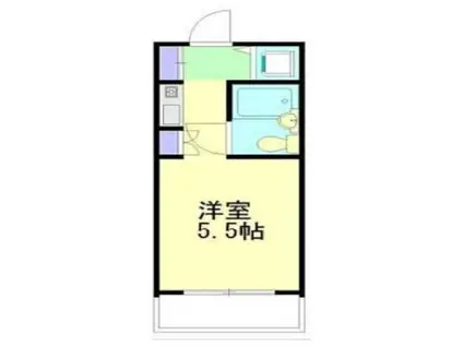 ライオンズマンション新横浜B館(1K/1階)の間取り写真