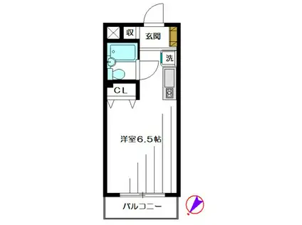 エスタ梅ヶ丘(ワンルーム/1階)の間取り写真