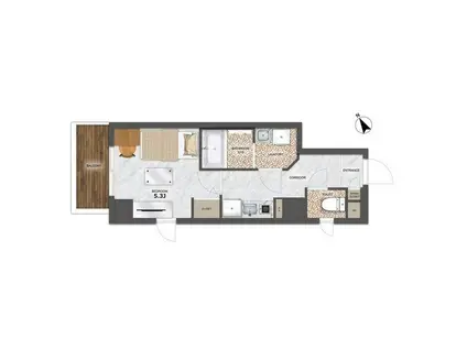 MARSアザレア通(1K/7階)の間取り写真