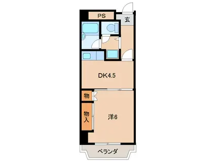 十三番丁ホームズ(1DK/3階)の間取り写真