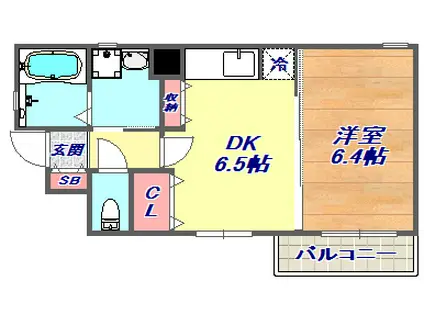 スーペリア本山(1DK/3階)の間取り写真