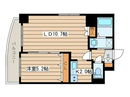 ビアン・シュール(1LDK/3階)の間取り写真