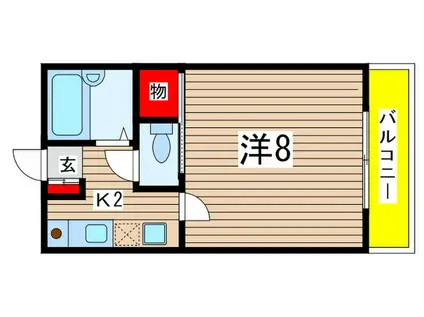 ラブリーローズ(1K/1階)の間取り写真