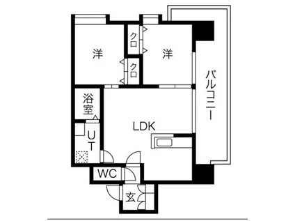 WOB京橋(2LDK/11階)の間取り写真
