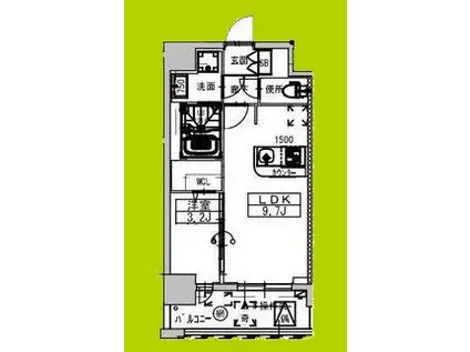 ミラージュパレス大阪ドームPROSPER(1LDK/8階)の間取り写真